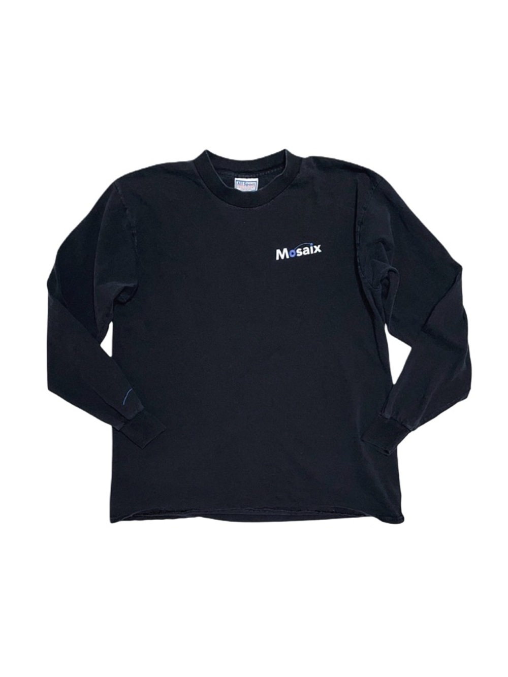 ALL SPORT Men's Black Long Sleeve Shirt Large